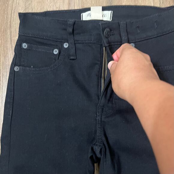 Madewell Women Cali Demi-Boot Jeans in Black Frost: TENCEL Denim Edition Size 23 - Picture 9 of 11